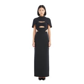 Brandon Maxwell Bustier Cutout Cape-detail Gown — image 2