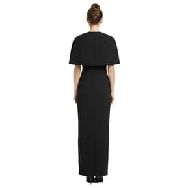 Brandon Maxwell Bustier Cutout Cape-detail Gown — image 5