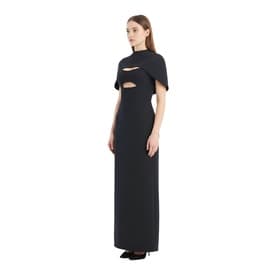 Brandon Maxwell Bustier Cutout Cape-detail Gown — image 7
