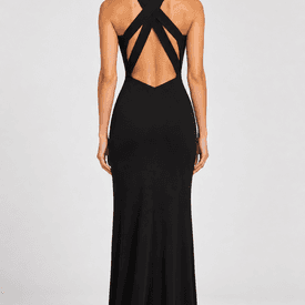 Versace Sweetheart Neckline Crossover Back Dress — image 1
