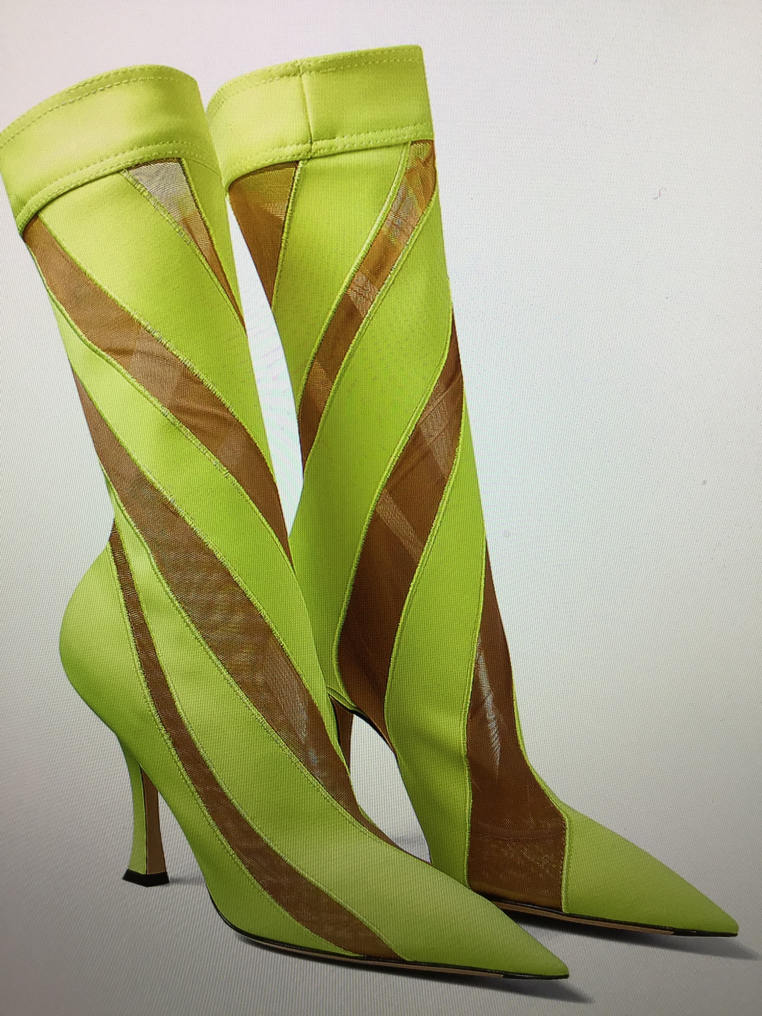 Jimmy Choo Mugler Spiral Sock Ankle Boot