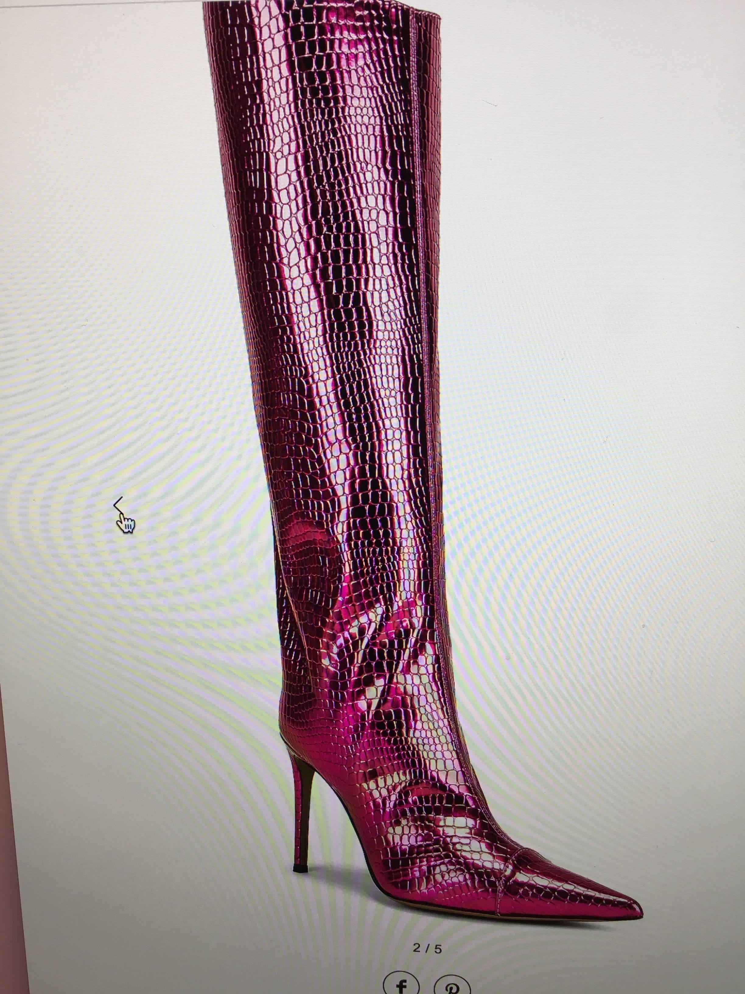 Alexandre Vauthier Mirror Croco 105 Boots