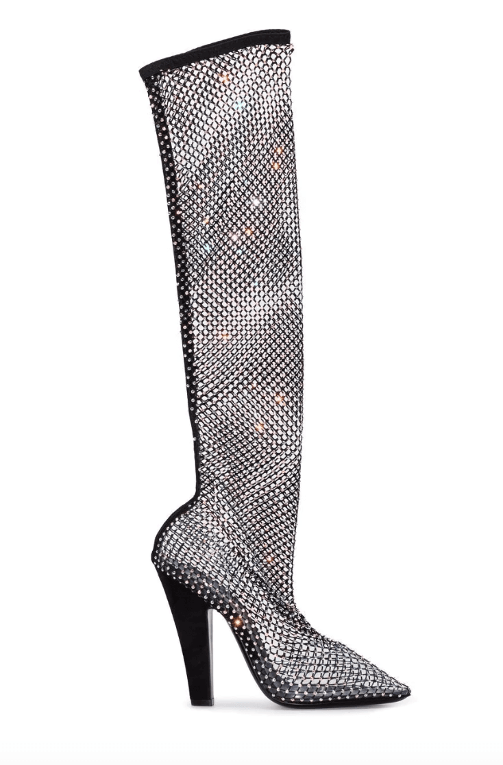 Saint Laurent Crystal Embellishments Sock Boots
