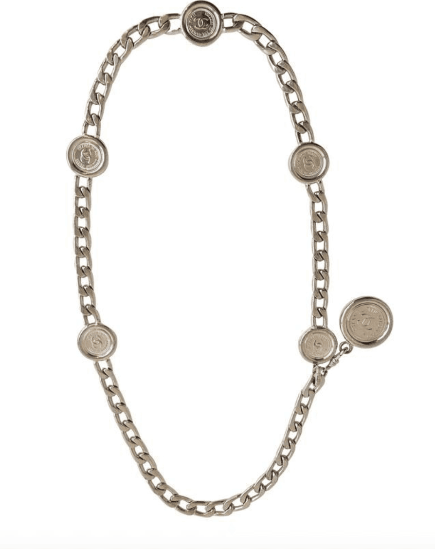 Chanel Vintage Silver Coin Belt
