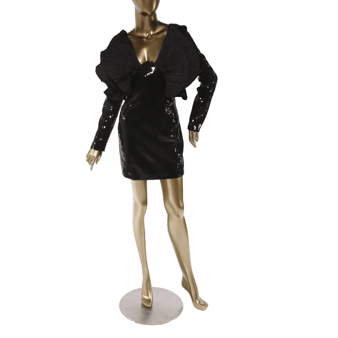 Saint Laurent Virgin Wool Mini Dress