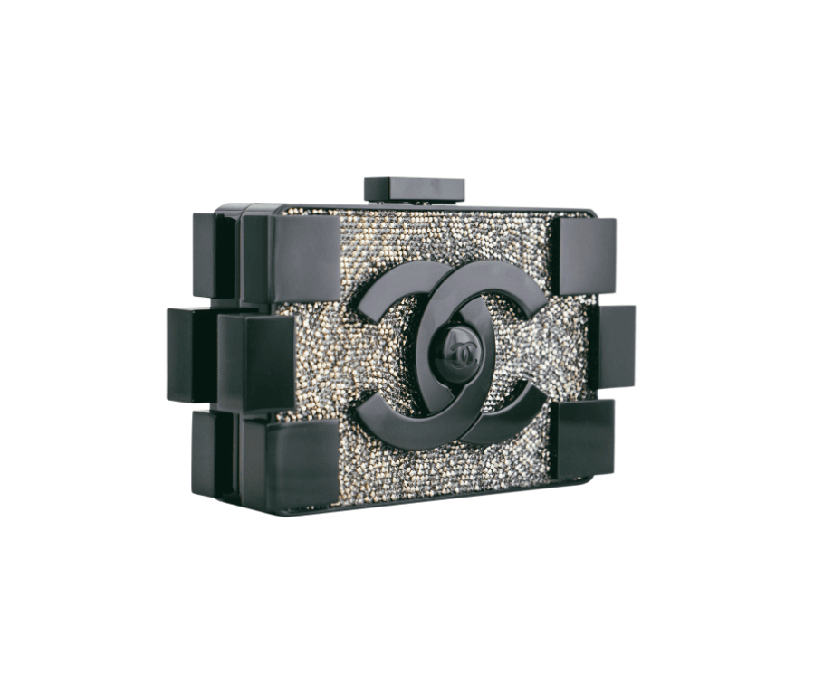 Chanel Black 2014 Lego Clutch