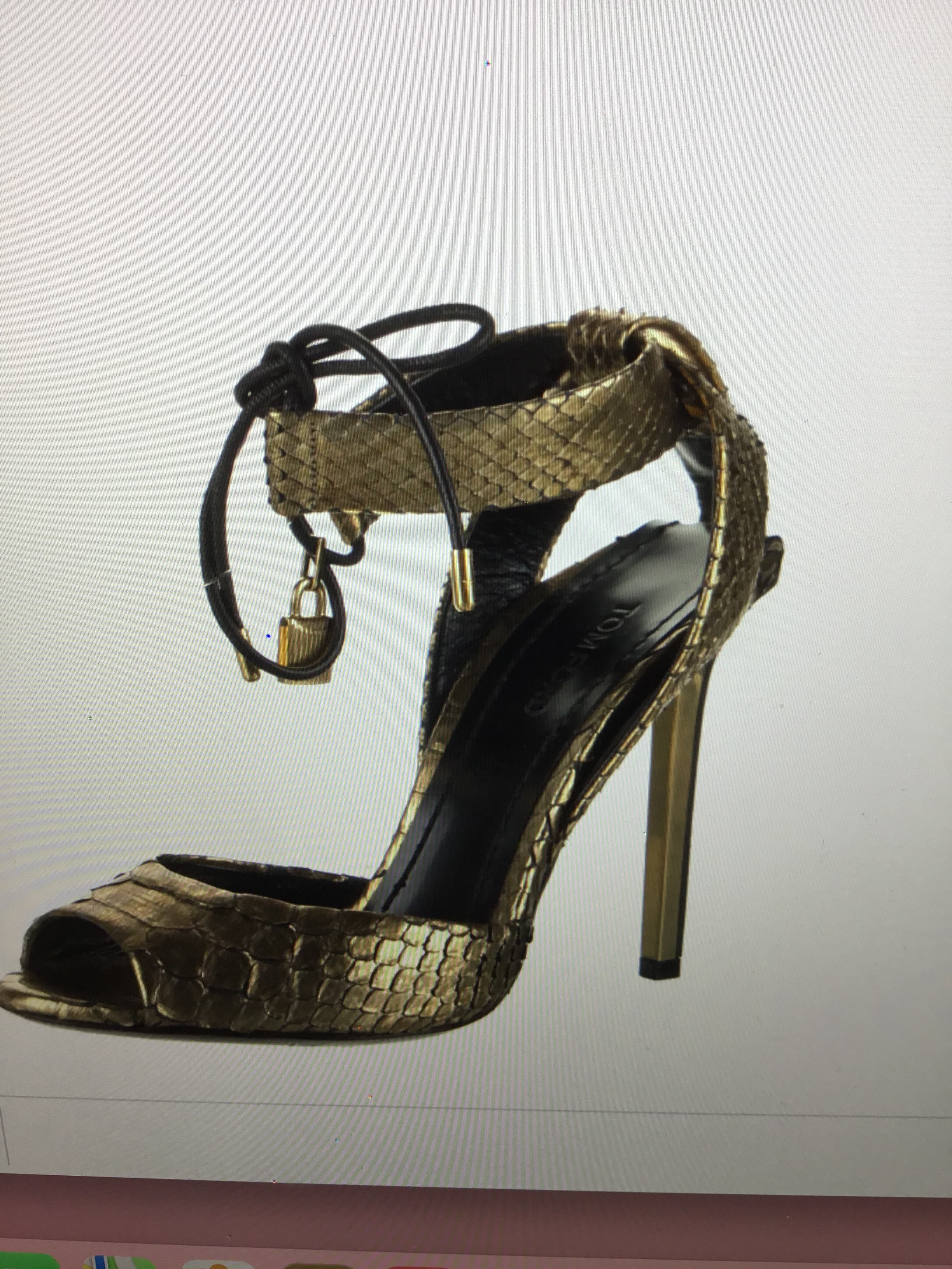 Tom Ford Animal Print Slingback Sandals