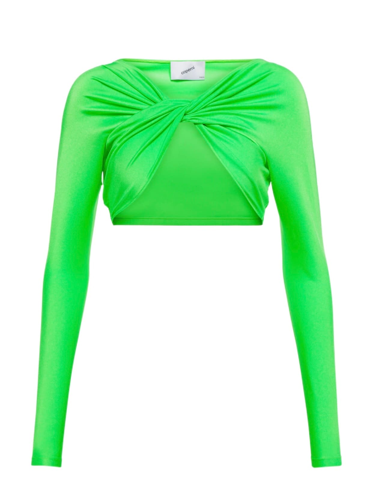 Coperni Neon Green Crop Top