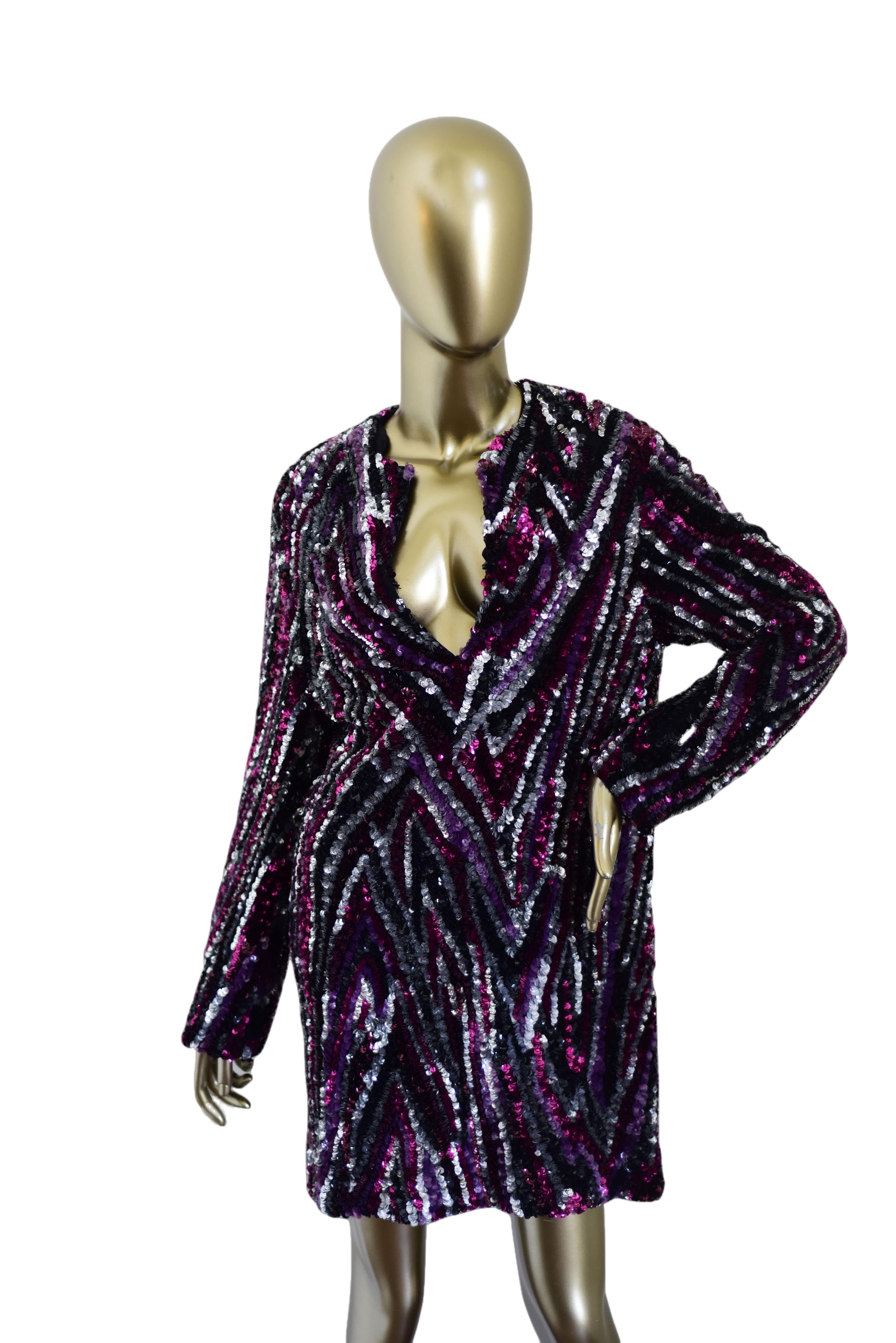 Tom Ford Sequin Long Sleeve Dress