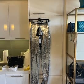 David Koma Two Piece Silver Sequin Pant And Bra Set — image 1