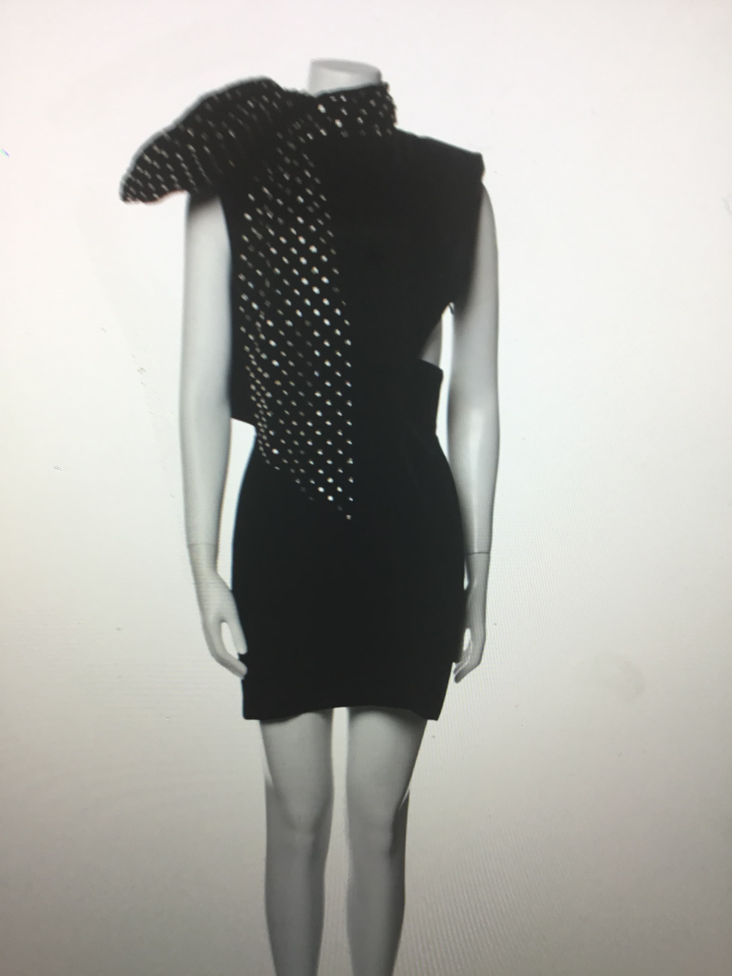 Saint Laurent Mock Neck Mini Dress
