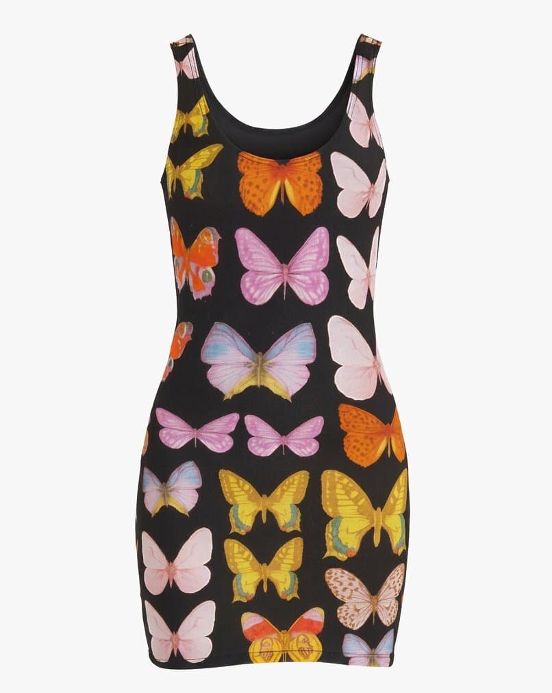 Vintage Gianni Versace Mare Resort Mini Butterfly Dress Spring Summer 1995