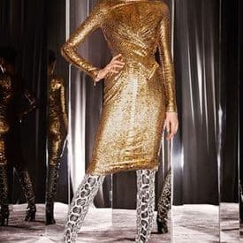 Tom Ford Fall 2012 gold python dress — image 1