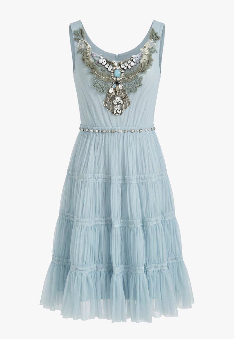 Reem Acra Vintage Midi Tulle Dress