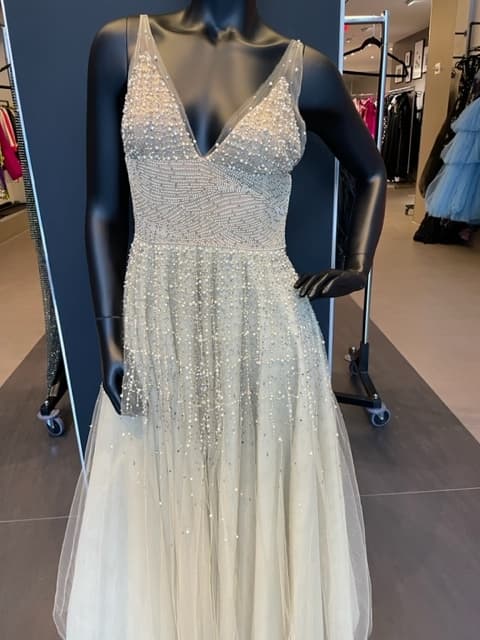 Oscar De La Renta Vintage Tulle Pearl Dress