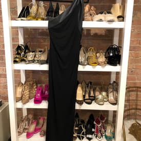Gucci Leather-trimmed One Shoulder Dress — image 1