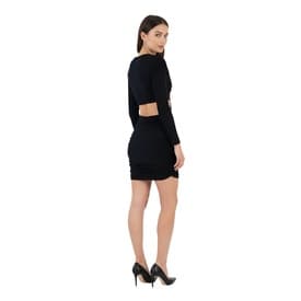 Laquan Smith Rib Long Sleeve Cutout Merino Wool Dress — image 5