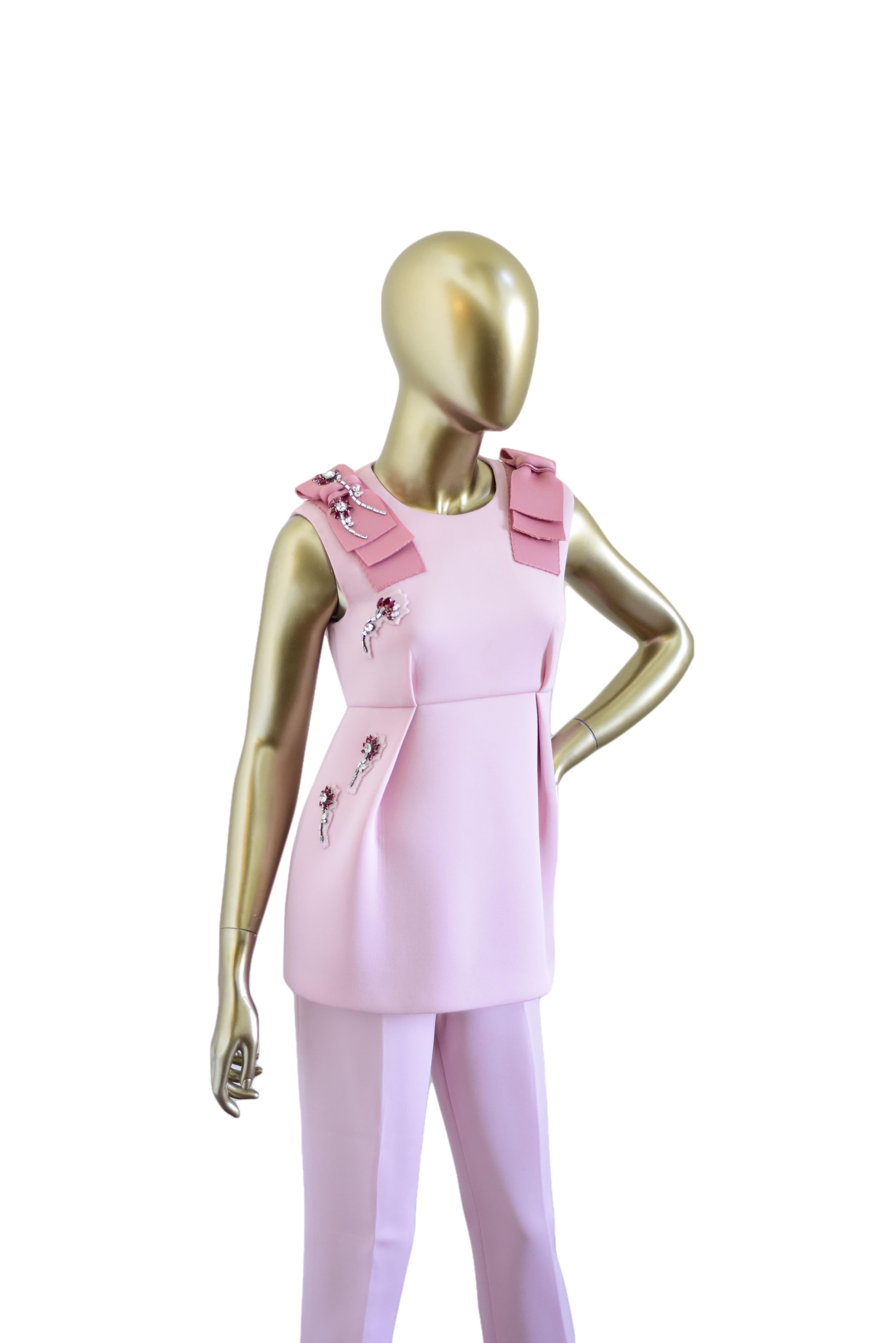 Pink Sleeveless Prada Set