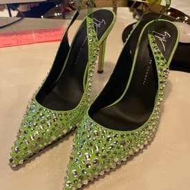 Giuseppe Zanotti Green Embellished Pumps — image 1