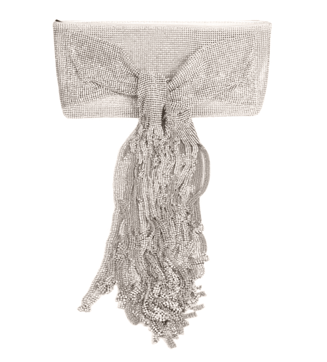 Cult Gaia Embellished Bow Clutch