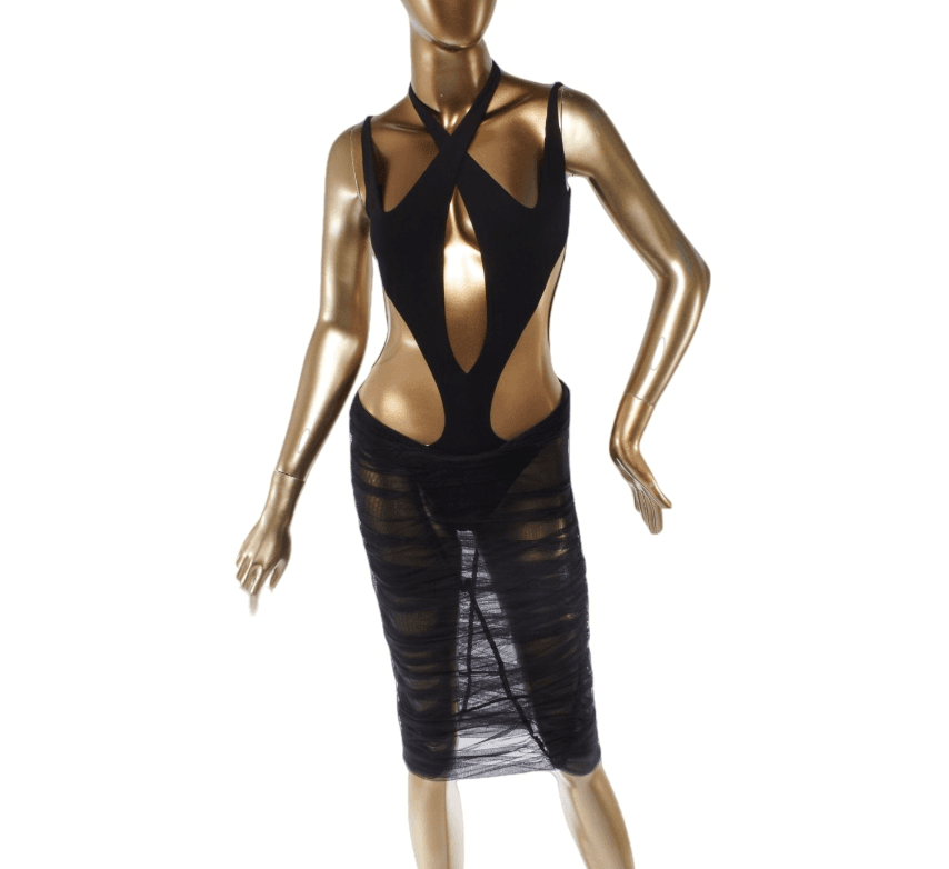Mugler Cut-out Detail Sleeveless Dress