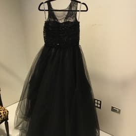 Oscar De La Renta Black Embellished Gown — image 1