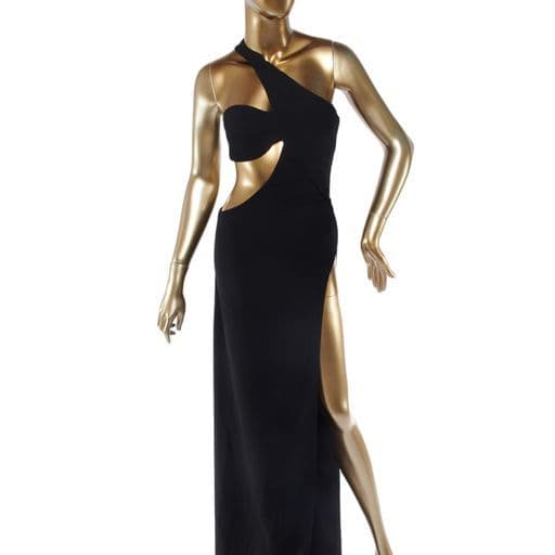 Monot One Shoulder Cut Out Gown