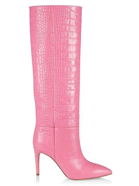 Paris Texas Pink Mac Croco Tall Boots