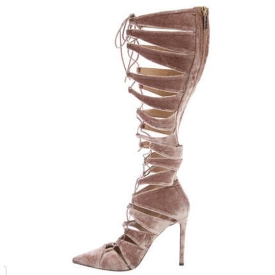 Tamara Mellon Mauve Velvet Gladiator Boot