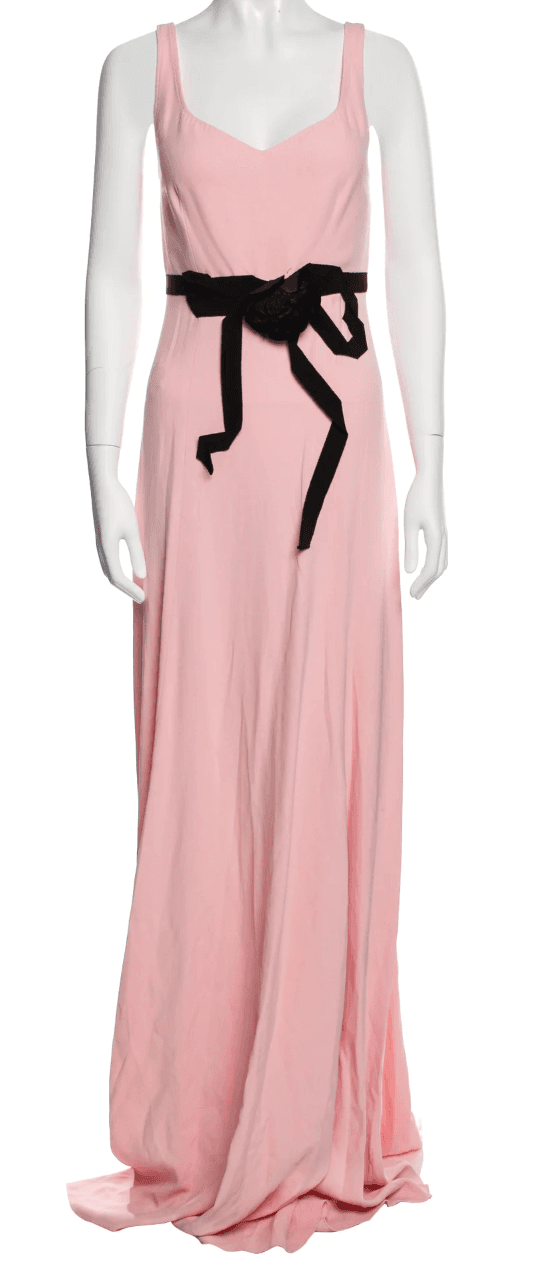 Gucci Flower Bow Accented Long Dress