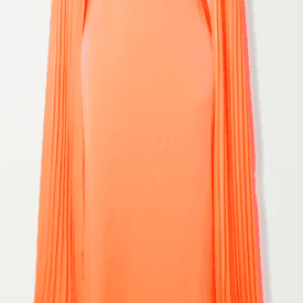 Alex Perry Cape-effect Pleated Gown — image 1