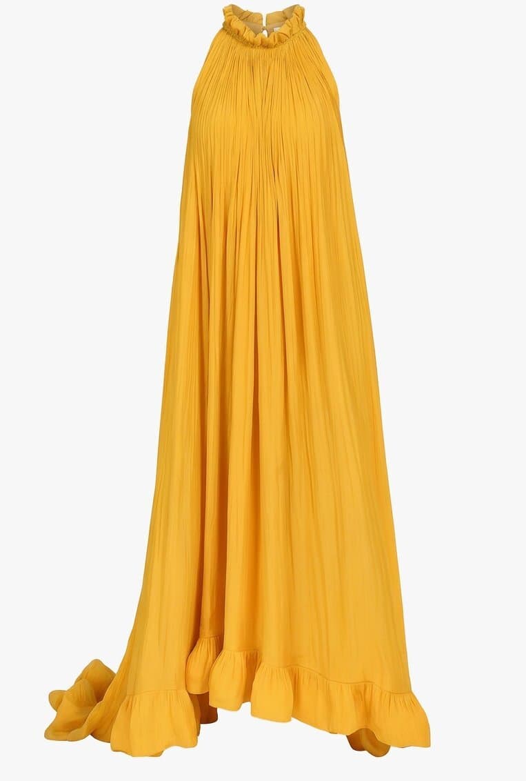 Lanvin Ruffled Charmeuse Gown