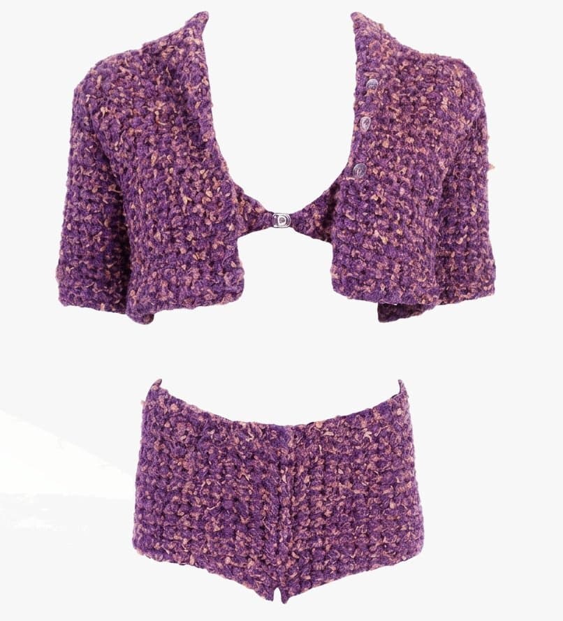 Chanel Tweed Jacket And Mini Shorts Set