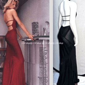 Alaia Vintage Fall 2001 Backless Halter Long Dress — image 3