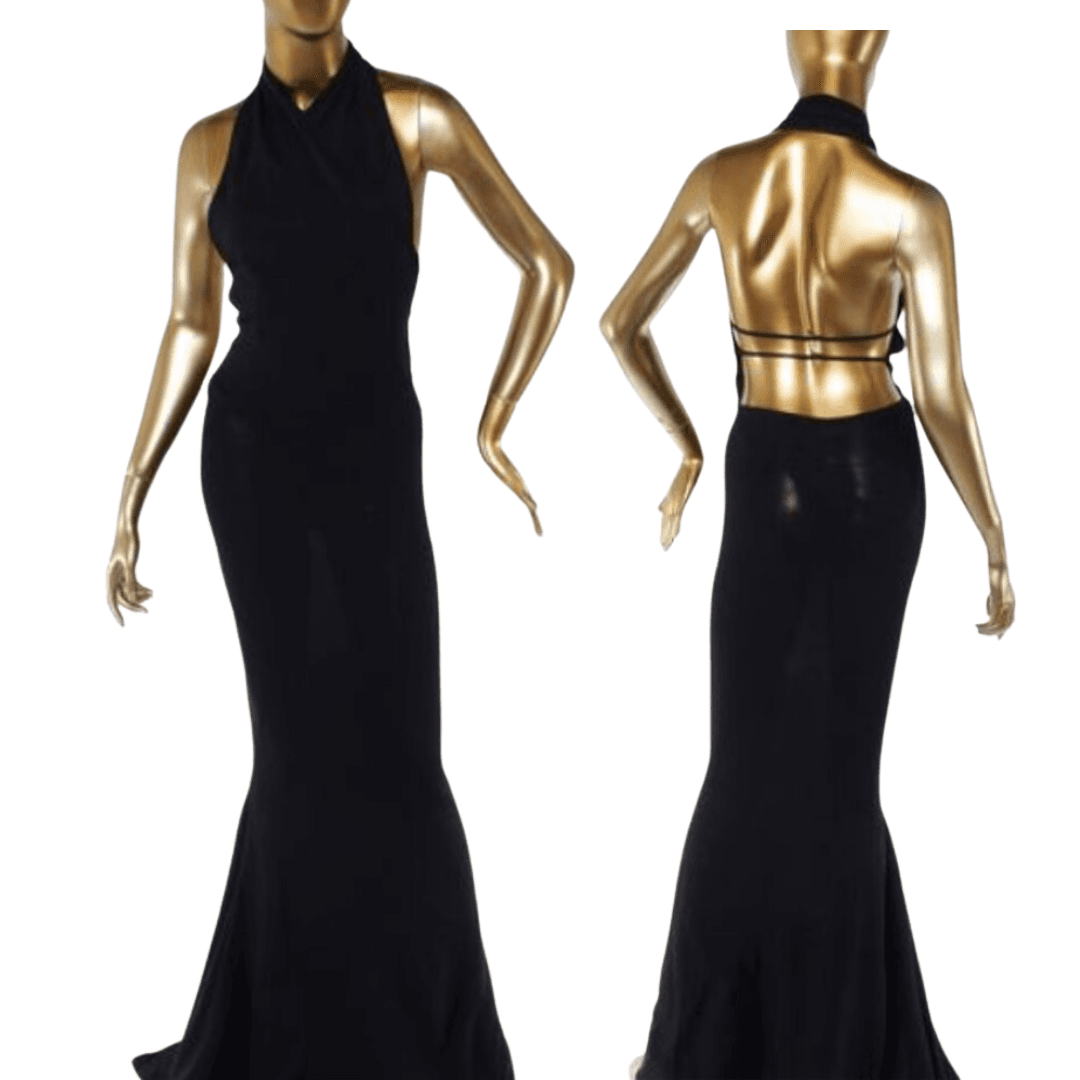 Alaia Vintage Fall 2001 Backless Halter Long Dress