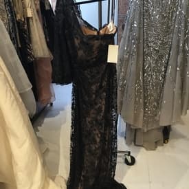 Marchesa Beaded Lace One Sleeve Gown — image 1