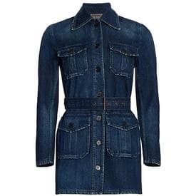 Saint Laurent Denim Long Sleeve Dress — image 1