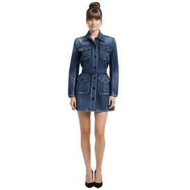 Saint Laurent Denim Long Sleeve Dress — image 2