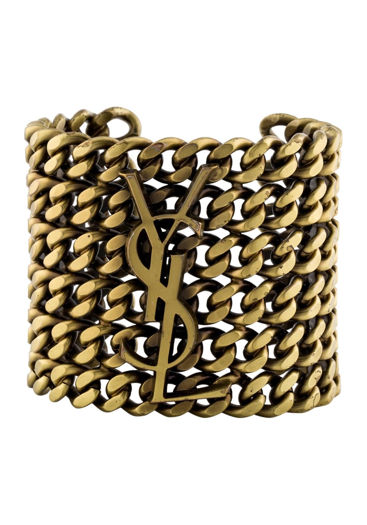 Yves Saint Laurent Ysl Gold Cuff Bracelet