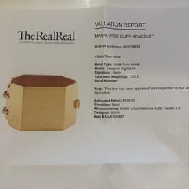 Marni Wide Cuff Gold Bracelet — image 2