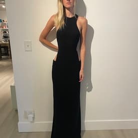 Black Monot Waist Cut Out Black Gown — image 1