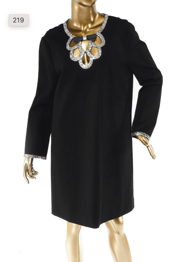 Gucci Rhinestones Embellishment Shift Dress