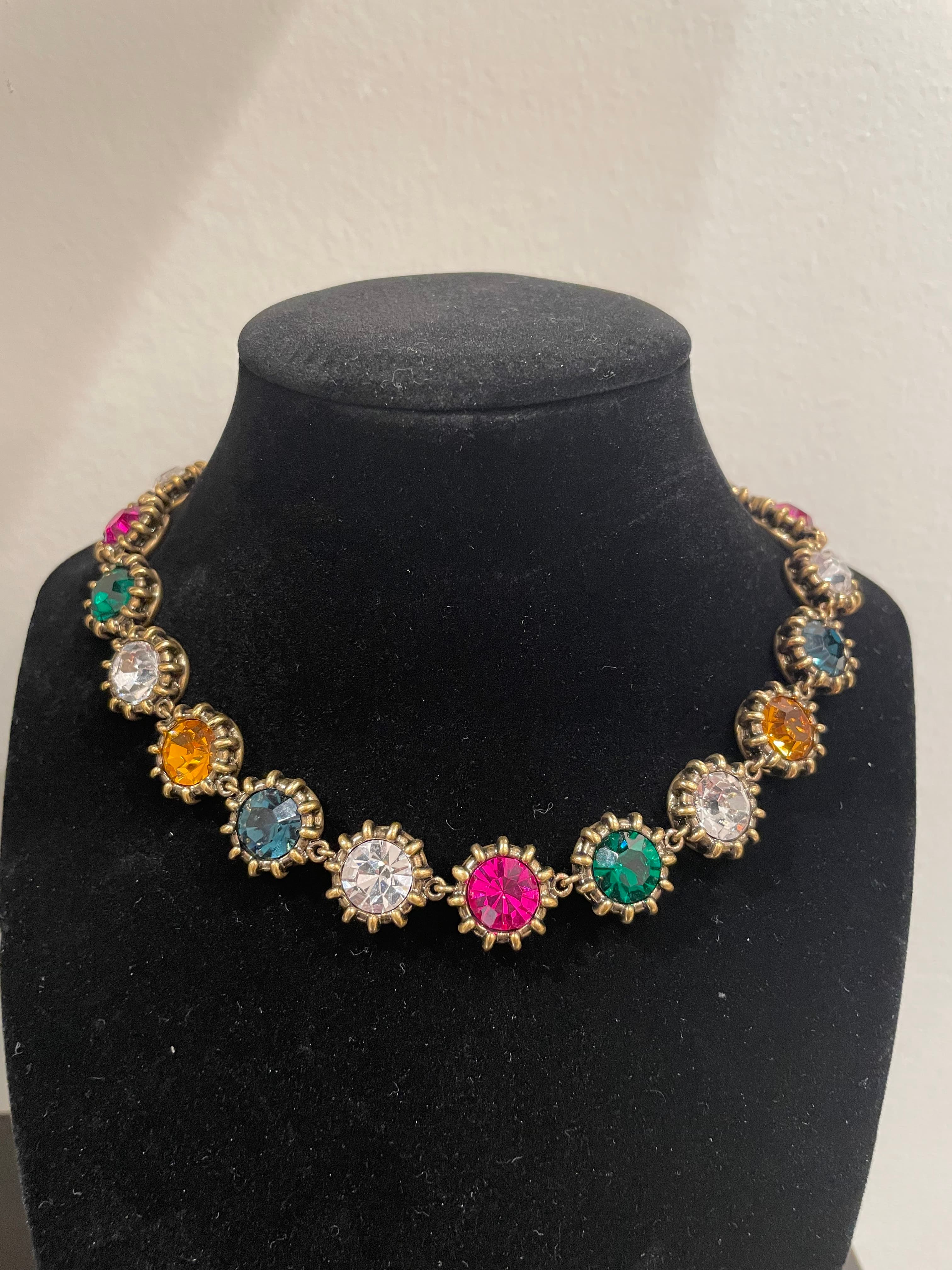 Gucci Multicolor Crystal Collar Necklace