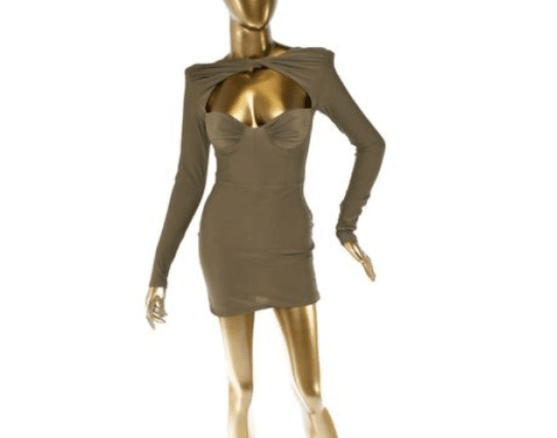 Alex Perry Baret Front-twist Sweetheart Mini Bodycon Dress