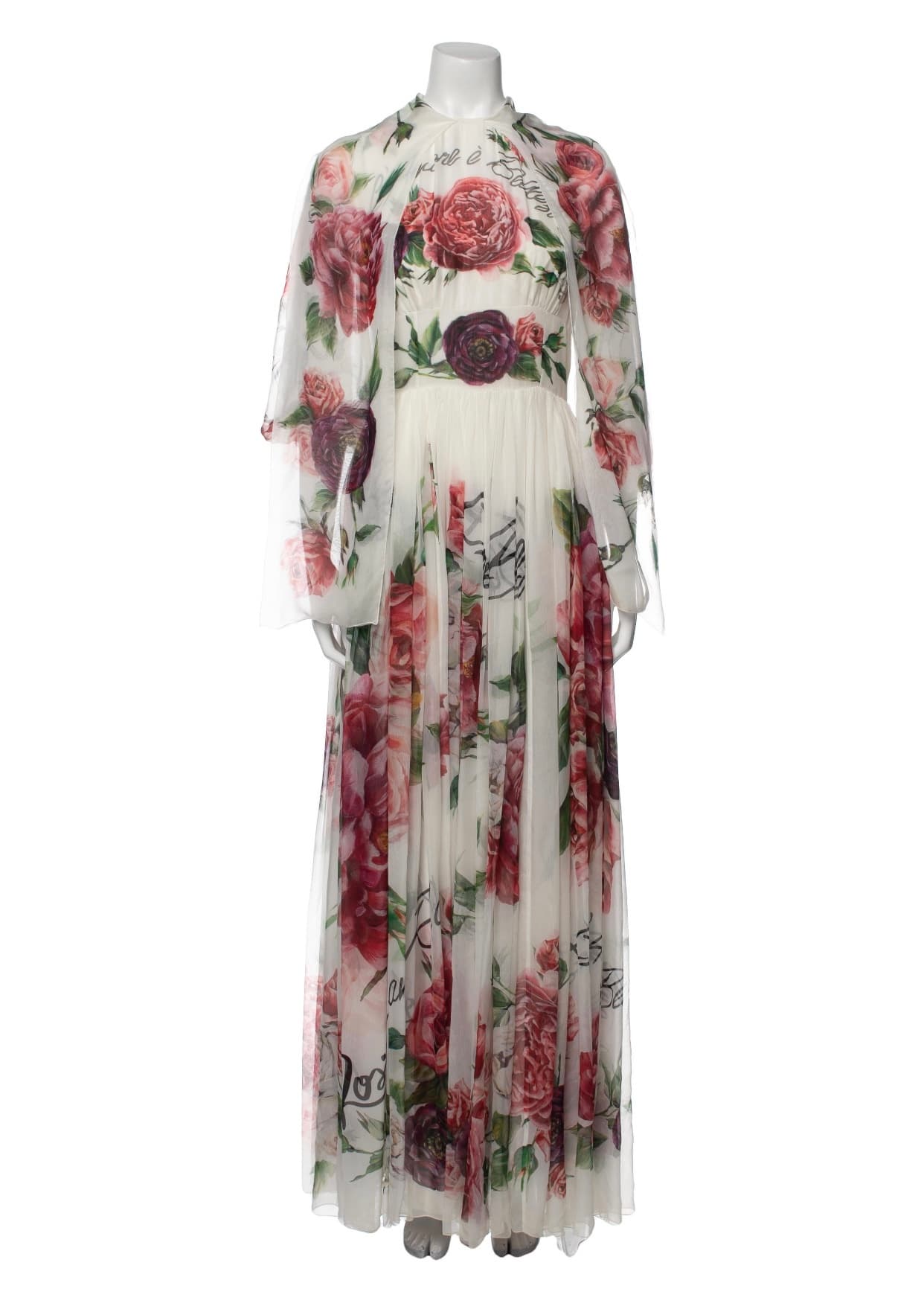 Dolce & Gabbana Silk Long Dress Floral