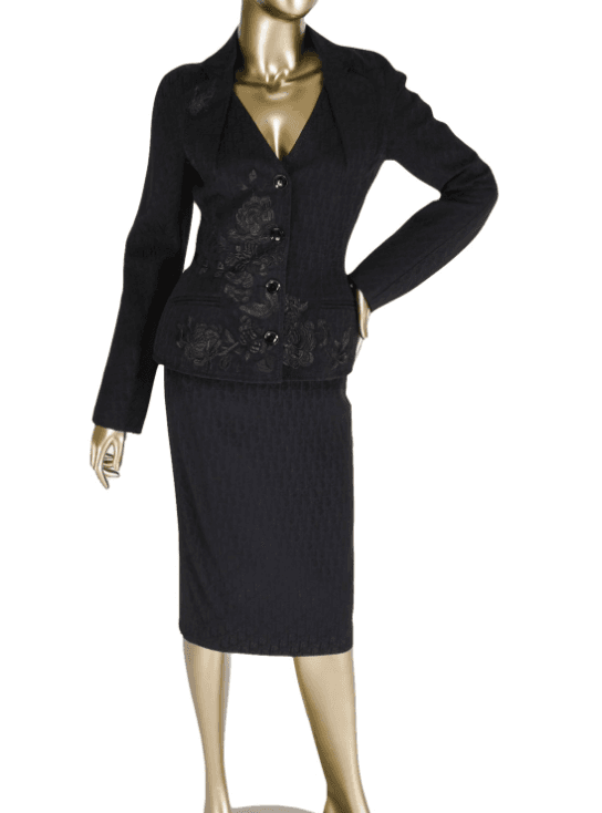 Vintage Christian Dior F/w 2005 Black Suit Set