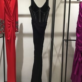 Roberto Cavalli Black Bustier Embellished Gown — image 1