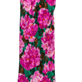 Balenciaga Spring Summer 2008 Silk Pink Floral Long Dress — image 1
