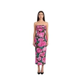 Balenciaga Spring Summer 2008 Silk Pink Floral Long Dress — image 4