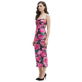 Balenciaga Spring Summer 2008 Silk Pink Floral Long Dress — image 7